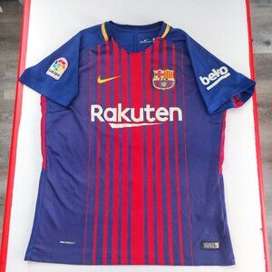 Nike FC Barcelona soccer jersey men's size L #11 O.Dembele 2017 season Home